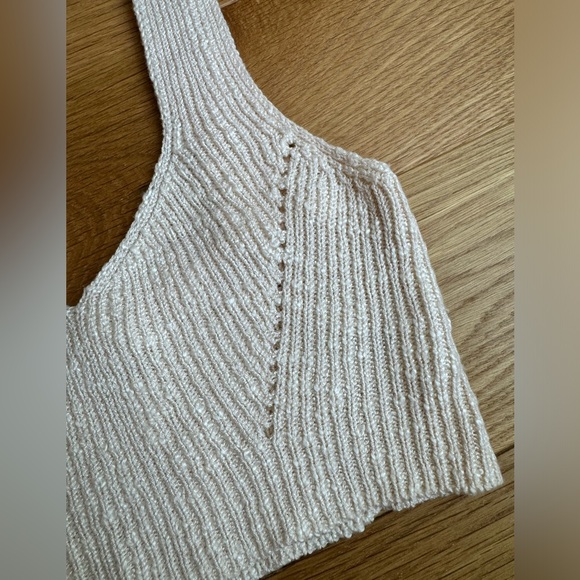 Gold Sweater Crop Top size small - Picture 2 of 5